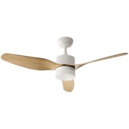 Beliani Ventilador de techo con luz con mando led marrón claro