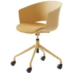 MondoViro Silla de oficina giratoria amarilla 60x53 cm 80/86h