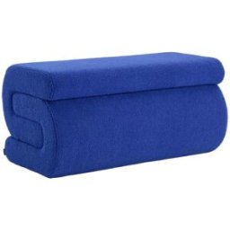 sweeek Banco de diseño con revestimiento borreguito, 1-2 plazas, azul