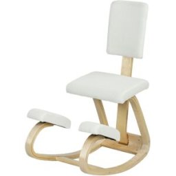 Maison Chic Silla de oficina de madera de abedul crema 84x51x93 cm