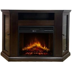 Chimenea eléctrica nogal esquina 126x78x83 divina fire