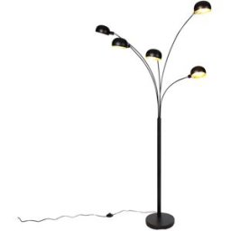 QAZQA Lámpara de pie diseño negro 5-luces