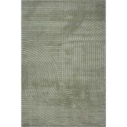 The carpet Alfombra diseño panglao moderna, alta densidad, verde, 80 x 150 cm