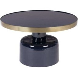 Zuiver Mesa de centro redonda de acero esmaltado azul