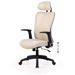 Koketto Home Silla ergonomica de escritorio y oficina en color beige