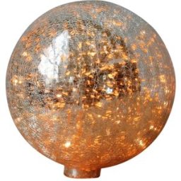 Chehoma Lámpara de sobremesa de 20cm en vidrio mercurizado transparente