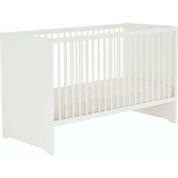 Baby Price Cuna de 120 x 60 con cabeceros lacados en blanco y somier regulable.