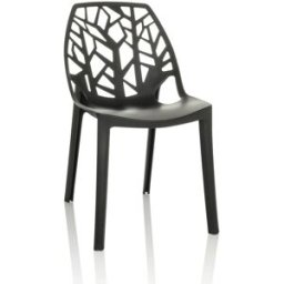 hjh OFFICE Silla de exterior plástico negro