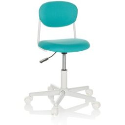 hjh OFFICE Silla giratoria para niños tela turquesa