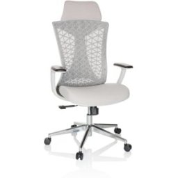 hjh OFFICE Silla de oficina profesional tela / tejido de malla gris