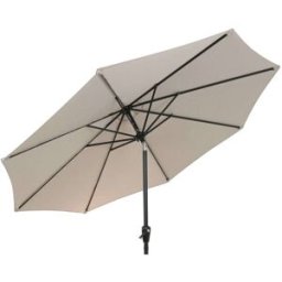 NIYLO Sombrilla de acero color beige 265x265x250 cm