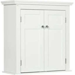 Kleankin Armario de pared 58x24x60 cm blanco