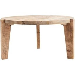 house doctor Mesa de centro de madera beige