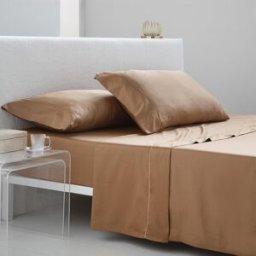 Cotton Artean Juego de cama satén algodón 300 hilos terracota 240x270 cama 150