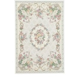 THEKO Alfombra de poliéster tejida a máquina - beige - 80x150 cm