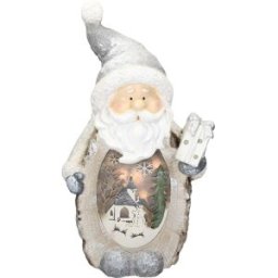 ECD Germany Figura de papá Noel LED blanco cálido decoración navideña 51 cm