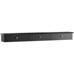 SoBuy Estante de pared con 3 cajones negro