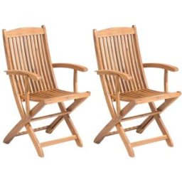 Beliani Silla de jardín de madera marrón