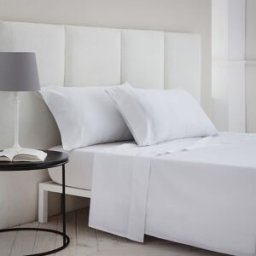 Cotton Artean Juego de sábanas satén algodón egipcio 400 blanco 270x260 Cama 180