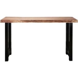 Mathi Design Mesa alta de madera de acacia y acero 150 cm