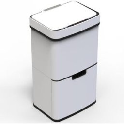 Kitchen Move Cubo de basura de cocina de reciclaje blanco 75l