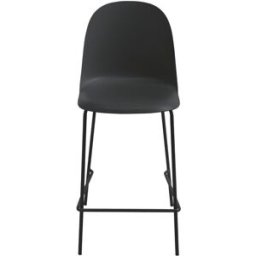 MondoViro Juego de 2 taburetes polipropileno negro 45x49 cm 100h