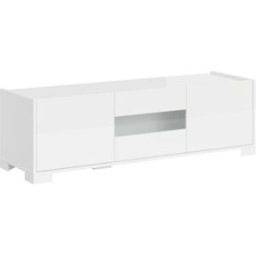 Itamoby Meuble tv 3 puertas 130x40x40 cm, blanco brillante