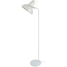 Tosel Lámpara pie alto articulado metal blanco marfil pantalla blanco marfil