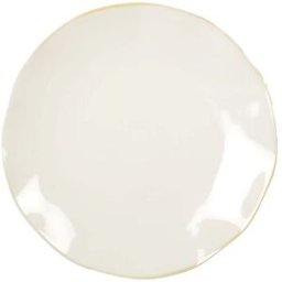 Aulica Plato de postre blanco rosa 20x20x2cm - lote de 6
