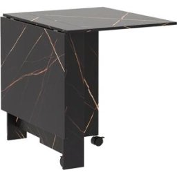 Homcom Mesa comedor plegable 120x80x73 cm negro
