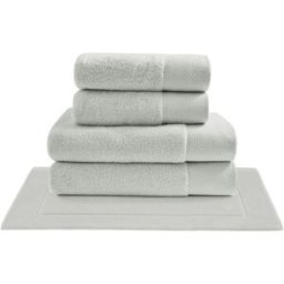Sensei Maison Juego de toallas 5 piezas con alfombrilla gris perla