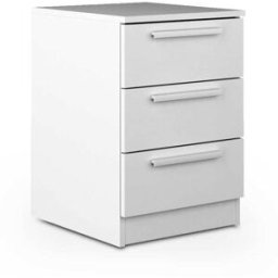 Home Heavenly Mesita de noche 3 cajones 50x40x59 cm color blanco