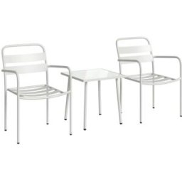 Outsunny Conjunto de jardín 55x58x82 cm blanco