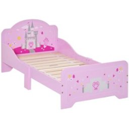 Homcom Cama infantil 143x73x60 cm rosa
