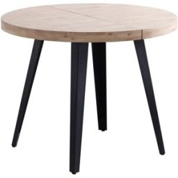 Mathi Design Mesa matika extensible en roble y acero nero d100