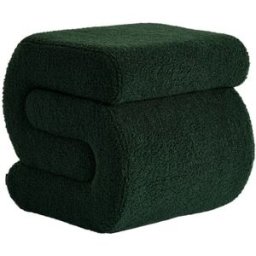 sweeek Puff de diseño en borreguito, verde
