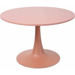 Oviala Mesa de centro redonda, 70 cm de diámetro, color terracota