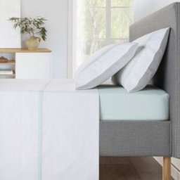 Casa da Laura Sábanas 100% algodón 200 hilos cuadrado de vichy verde cama 150/160