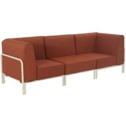 Oviala Conjunto modular de jardín bajo para 3 personas terracota
