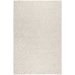 Esprit Alfombra interior/exterior con relieve y diseño floral beige 133x200