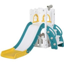 AIYAPLAY Tobogán infantil 70x177x92 cm amarillo y verde