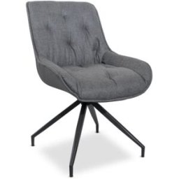MondoViro Conjunto de 2 sillas de tela gris oscuro 58,5x66,5 cm 87h