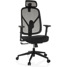 hjh OFFICE Silla de oficina profesional tela / tejido de malla negro