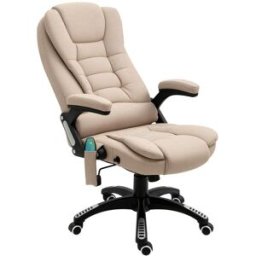 Maison Chic Silla de oficina de poliéster color beige 67x74x116 cm