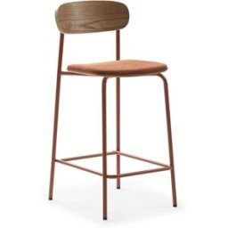 Drawer Conjunto de 2 sillas de bar de tela y metal h66cm - óxido