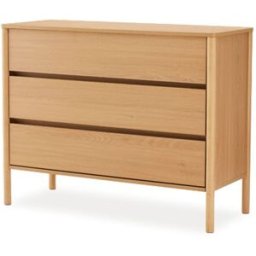Koketto Home Cómoda de madera con 3 cajones y diseño nórdico
