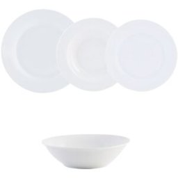 Quid Vajilla porcelana blanca 19 piezas