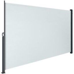 Tectake Toldo lateral, poliéster, retráctil, acero, gris 300x9x200cm