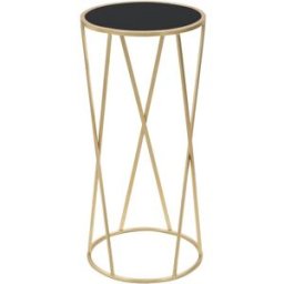Mauro Ferretti Mesa redonda de metal dorado ø cm 35x75