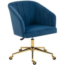 Homcom Silla de oficina 61x60x92.5 cm azul